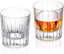 KAMMAK Crystal Whiskey Glasses Set of 2, Handcrafted 7.1oz Old Fashioned Glasses Stemless, Luxury Hand Blown Cocktail Glasses, Scotch Cup for Women, Men Gift for Bourbon Barware, Home Bar by CozyNest Decor