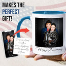 Ship Next Day Custom Mug Design Your Own Photo Text Personalized Picture Gifts for Women Men Customized Gifts Idea Personalized Coffee Mugs 15oz Blue Handle by TinyTreasures Baby Boutique