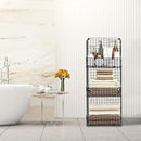 Stackable Wire Storage Baskets for Kitchen Closet Pantry, Hanging Closet Organizers Storage Shelves Organization, Wall Mount Metal Basket Bins, Clothing Vegetable & Fruit Organizer 5 pcs by CozyNest Decor