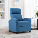 BestMassage | Recliner Chair | No Massage Function | Textile Blue | with Lumbar Support, Adjustable Push Back, Wide Armrests, Footrest & Padded Seat | Easy Assembly | for Living Room, Home Theatre by CozyNest Decor