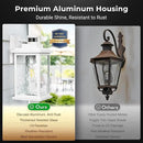 VIANIS Large Adjustable Sensitivity Motion Sensor Exterior Porch Lights, White Dusk to Dawn Outdoor Lighting, Anti-Rust Waterproof Front Porch Light for Garage, Front Door by GreenHaven Gardens