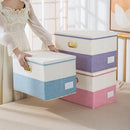 PRANDOM Large Collapsible Storage Bins with Lids [3-Pack] Fabric Foldable Storage Boxes Organizer Containers Baskets Cube with Cover for Home Bedroom Closet Office Pink&Cream(17.7x11.8x11.8) by TinyTreasures Baby Boutique