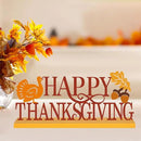 COCHIE Metal Happy Thanksgiving Sign, Fall Leaves Turkey Table Centerpieces Decorations for Home, Office, Shelf, Mantel, Indoor, Traditional Party Supplies Decor (Thanksgiving) by CozyNest Decor