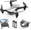 DEERC D20 Mini Drone for Kids with 720P HD FPV Camera Remote Control Toys Gifts for Boys Girls with Altitude Hold, Headless Mode, One Key Start Speed Adjustment, 3D Flips 2 Batteries, Silver by TinyTreasures Baby Boutique