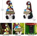 Goodeco Sitting Gnome with Welcome Sign - Garden Gnomes Outdoor with Solar Bird & LED Lights, Ideal Gifts for Mom or Women, Housewarming Gnome Decorations by GreenHaven Gardens