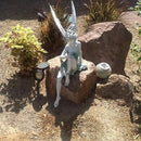 Angel Figurine Outdoor Garden Fairy Statue, 9 ''Garden Sculpture Resin Angel Craft Home Table Ornaments for Lawn Yard Art Porch Patio Decorations Christmas Housewarming Garden Gift (White) by GreenHaven Gardens