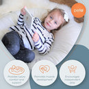 Pello Multi-use Luxe Baby, Floor Cushion/Play Mat/Lounger (Serenity/Gray) by TinyTreasures Baby Boutique