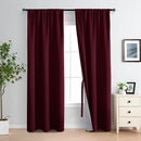 XWZO 100% Blackout Curtains with Tiebacks- 2 Thick Layers Completely Shaded Window Treatment，Rod Pocket Thermal Insulated Lined Drapes for Bedroom/Patio Door, Burgundy, W42 x L84, Set of 2 Panels by TinyTreasures Baby Boutique