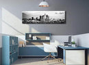 DJSYLIFE Los Angeles Skyline Wall Art Black and White USA Panoramic Cityscape Picture Canvas Prints Artwork for Bedroom Men Room Office Decoration Painting Ready to Hang 13.8"x47.3" by CozyNest Decor