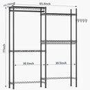 Over Washer and Dryer Shelves,Laundry Room Storage Organization Clothes Drying Rack,4 Tier Adjustable Height Wire Shelving with Wire Basket,Hanger Rod&Hook,Space Saving Shelf by CozyNest Decor