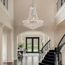 Modern Crystal Chandeliers Foryer Chandelier for High Ceilings, 11-Lights Silver Empire Crystal Chandeliers for Living Dining Room Entryway Hallway(D23.6) by CozyNest Decor