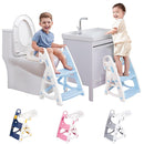 Potty Training Seat:2 in 1 Design Potty Seat for Toilet & Nursery Step Stool for Sink, Potty Training Toilet with Height Adjustable Ladder for Kids of All Ages (Arctic) by TinyTreasures Baby Boutique