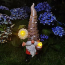 12 Inch Solar Garden Gnome Statue Clearance with Sunflower and Bird's Nest Light – Outdoor High Hat Gnome Sculpture Outdoor Statue for Patio and Garden Decor – Figurine Gift for Gnome Lovers by GreenHaven Gardens