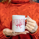 JINYO Coquette Pink Bow Floral Mama Mug, Mama Coffee Cup, Mother's Day Mugs Cups for Mom, Mom Birthday Gifts from Daughter Son, Ceramic Coffee Tea Mug 11 oz by CozyNest Decor