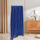 inhand Knit Klein Blue Throw Blanket for Couch, Soft Living Room Home Decor Knitted Twin Size Blanket, Outdoor Lightweight Breathable Summer Blanket, Farmhouse Warm Woven Decorative, 60"x80" by CozyNest Decor