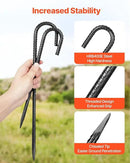 VEVOR Rebar Stakes, 12-Inch, Heavy-Duty 0.4 in Diameter J Hook, Galvanized Steel Ground Anchors with Chisel Point End & Rust-Resistant Coating, for Gardening Support, Fence, Camping Tents (16-Pack) by CozyNest Decor