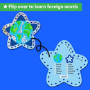 Premium Foil Edge Lacing Cards for Kids Ages 3-6 | 5 Double-Sided Space Sewing Cards with Multilingual Learning | Durable Cardboard Fine Motor Skills Activity Kit by TinyTreasures Baby Boutique