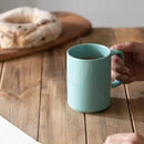 E-liu Porcelain Tea Mugs Coffee Mug Set, Large 15 Ounces Cups for Coffee, Tea, Cocoa, and Mulled Drinks, Set of 6, Turquoise by CozyNest Decor