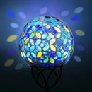 VCUTEKA Solar Outdoor Lights Garden Decor Mosaic Solar Garden Lights Waterproof Glass Ball LED Pathway Stake Light for Landscape Lawn Patio Yard Decoration 6 inch, Blue by CozyNest Decor