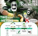 Soil Test Kit, 2-in-1 Soil Moisture Meter, Soil pH Meter -Dual Dial-Simultaneously-Display Results-Soil pH Tester, Moisture Meter for Garden,Lawn,Farm Indoor&Outdoor Plants-PureWhite by GreenHaven Gardens