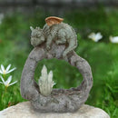 Solar Powered Dragon Statue ，Garden Decor with Crystal LED Lights Handmade Waterproof Resin Dinosaur Outdoor Patio Lawn Sculpture Perfect Christmas (Crystal Dragon) by GreenHaven Gardens