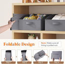Lifewit Storage Baskets for Shelves, 6 Packs Non-woven Fabric Trapezoid Closet Organizer Bins with Handles, Foldable Clothing Containers Box for Clothes, Toy, Towel, Book, DVD, Hats, Small-Grey by TinyTreasures Baby Boutique