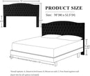 Velvet Upholstered Headboard King/Cal King Size Latest Model Wall Mount, Bed Frame Mount, Featuring High-Density Sponge Padding, Luxury Texture Easy Assembly Comfort and Style-Black by CozyNest Decor