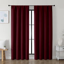 Simplebrand Ava Burgundy Blackout Curtains, 2 Panels Set, 40"W x 72"L, Bedroom & Outdoor, 100% Polyester, Unlined, Pinch Pleat Top, Rod Pocket Hanging by TinyTreasures Baby Boutique