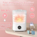 Fisca Baby Bottle Sterilizer and Dryer, 5-in-1 Large Capacity Bottle Sanitizer and Dryer, 2 Layers Compact Baby Bottle Electric Steam Sterilizer and Dryer for Baby Bottles, Pacifiers, Pump Parts by TinyTreasures Baby Boutique