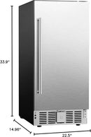 EUHOMY Beverage Refrigerator 15 Inch, Under Counter 127 Can Beverage Fridge with Stainless Steel Door, Beverage Cooler Built-in and Undercounter Drink Fridge - Soda Cola by CozyNest Decor