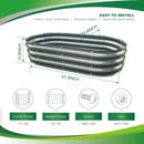 Gardmax 2 Pack Galvanized Raised Garden Bed, Lightweight Planter Boxes Outdoor with Easy Assembly, Large Garden Bed for Vegetables, Fruits, Flower Dark Grey by GreenHaven Gardens