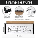 Welcome To Our Beautiful Chaos Sign Wall Decor Framed Wood 32X12 Inch For Rustic Home Living Room Entryway Bedroom Hanging Art (Wood) by CozyNest Decor