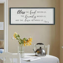 SRSZHIYUE Bless the Food Before Us Wall Sign Decor 40"×15" Christian Bible Verse for Farmhouse Rustic Kitchen Dining Room Framed Wood Scripture Religious Jesus Prayer Wall Art (Black) by CozyNest Decor
