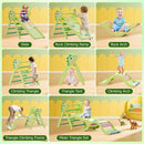 Pikler Triangle Set with Cushion 9 in 1, Climbing Toys for Toddlers Inside, Foldable Wooden Climbing Toys Indoor Jungle Gym Montessori Climbing Set for Toddler 1-3 in Home and Daycare by TinyTreasures Baby Boutique