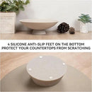 Decorative fruit bowl for Home Decor Large Modern Handicraft Key Bowl for Entryway Table Stylish Centerpiece Purse Bowl Pedestal bowl for Kitchen Counter Coffee Table(Artificial Stone Beige) by CozyNest Decor