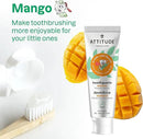 ATTITUDE Toothpaste with Fluoride, Prevents Tooth Decay and Cavities, Vegan, Cruelty-Free and Sugar-Free, Mango, 4.2 Oz by CozyNest Decor
