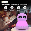 Combined Bluetooth Speaker & LED Nightlight With 9 Color Emissions, Child Friendly Silicone & BPA Free Monkey, USB Recharging, Receives Audio From Computer, Phone Or Tablet, Remote Control (Panda) by TinyTreasures Baby Boutique