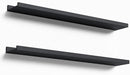 35.4 Inches Long Floating Shelves Wall Mounted, 2 Set Modern Black Wall Shelf for Bedroom, Nursery Book Shelf with Lip, Picture Ledge Shelf for Wall Decor Living Room Bathroom Kitchen- Black by TinyTreasures Baby Boutique