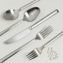 over&back 20pc Modern Flatware Cutlery Set - Comes with 4 Dinner Forks, 4 Salad Forks, 4 Dinner Knives, 4 Dinner Spoons, and 4 Teaspoons - 18/8 Stainless Steel - Dishwasher-Safe - Brushed Stainless by CozyNest Decor