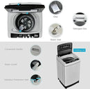 Giantex Full Automatic Washing Machine, 2 in 1 Portable Laundry Washer 1.5Cu.Ft 11lbs Capacity Washer and Spinner Combo 8 Programs 10 Water Levels Energy Saving Top Load Washer for Apartment Dorm by CozyNest Decor