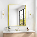 Gold Bathroom Mirror, 30x36 Inch Rectangular Framed Mirror, Large Wall Mounted Bathroom Vanity Mirror Over Sink for Bedroom,Restroom, Living Room, Hangs Vertically or Horizontally by CozyNest Decor