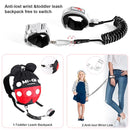 CZSYZCZS Toddlers Leash + Anti Lost Wrist Link Child Kids Safety Harness Kids Walking Wristband Assistant Strap Belt (black red) by TinyTreasures Baby Boutique
