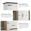 JXQTLINGMU Farmhouse Kitchen Pantry Cabinet - 72" Tall Wood Kitchen Storage Cabinets with Adjustable Shelves & 2 Barn Style Doors & Drawer, Versatile Storage for Dining Room, Bathroom, Antique White by CozyNest Decor