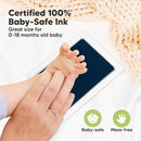 4-Pack Inkless Baby Hand and Footprint Kit - Mess Free Ink Pad for Newborn Keepsake, Dog Nose & Paw Print Kit, Clean Touch Ink Pad for Baby Hand & Footprints, Ideal New Mom Gifts (Navy, L) by TinyTreasures Baby Boutique