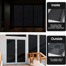 HIDBEA Blackout Window Film,100% Light Blocking Room Darkening Window Privacy Film,Frosted Glass Window Film Heat Control, Removable Window Cover Tint for Day Sleep (Black,17.7in x 6.5ft) by CozyNest Decor