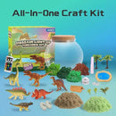 Dinosaur Light-Up Terrarium Kit for Kids- Birthday Gifts for Boys Ages 4 5 6 7 8-12 Year Old- Dinosaur Toys for Boys with Multicolor LED Light & Remote by CozyNest Decor