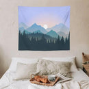 HZOHNAGO Mountain Tapestry Forest Mountain Sunrise Pattern Printed Wall Tapestry Wall Hanging for Bedroom Living Room Dorm 60" W x 50" H by CozyNest Decor