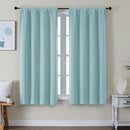 Simplebrand Ava Aqua Blackout Curtains for Bedroom 63 Inch Length 2 Panels Set, Nursery Thermal Insulated Energy Saving Rod Pocket Window Treatment Curtains Blackout Drapes, W40 x L63 Inch, Aqua by TinyTreasures Baby Boutique
