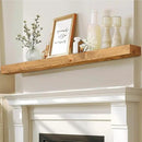 72x7x3 Fireplace Mantel - Solid Rustic Wood - Wall Mounted Floating Shelf with Invisible Heavy Duty Steel Bracket (Natural Wood) by CozyNest Decor