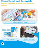 WhalesBot D3 Pro 12-in-1 STEM Wecode Pad Coding Robot Kit for Kids, 388-Piece Educational Building Set with Interactive Storytelling, Ideal Toy Gift for Boys & Girls Ages 6-8 by TinyTreasures Baby Boutique